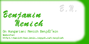 benjamin menich business card